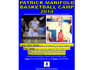 PATRICK MANIFOLD BASKETBALL CAMP 2014 PATRICK MANIFOLD BASKETBALL CAMP 2014
