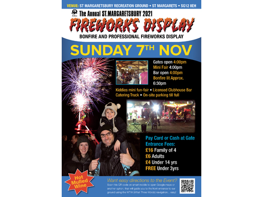 Fireworks Night - Sunday 7th Nov