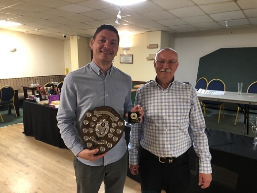 Dean Knight collecting Doubles Runners Up Trophy Dean Knight collecting Doubles Runners Up Trophy