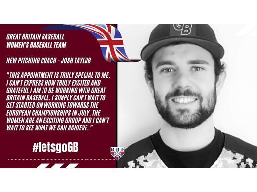 Josh Taylor selected as Pitching Coach for the Women's Great Britain Baseball Team