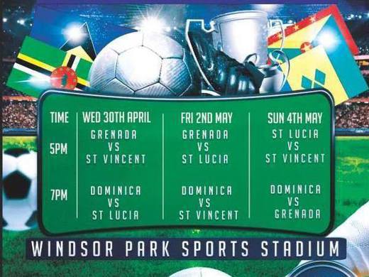 Fixtures set for the Windward Islands Football Tournament, Dominica 2014.