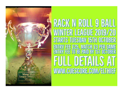 New Winter 9 Ball Season SIgn-Up Now Open