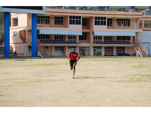 Kuan Budd completes FIFA Fitness Test successfully.