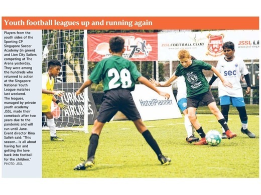 Youth Football Leagues Up & Running Again by Straits Times
