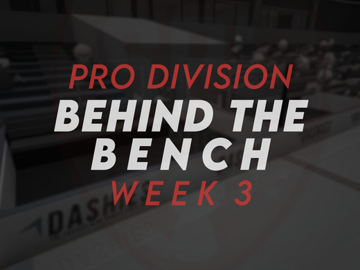 Behind the Bench: Season 8 Week 3