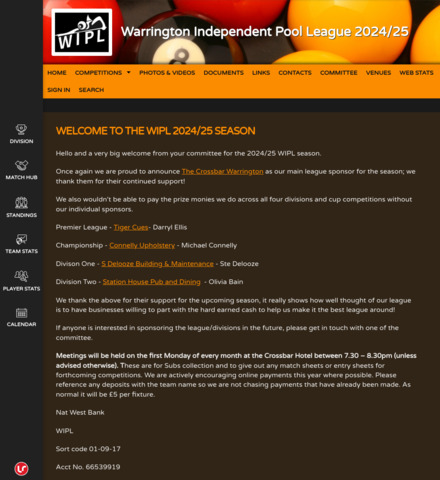 Warrington Independent Pool League 2021