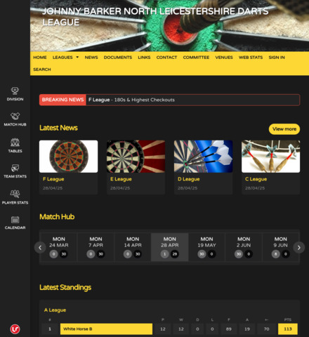JOHNNY BARKER NORTH LEICESTERSHIRE DARTS LEAGUE
