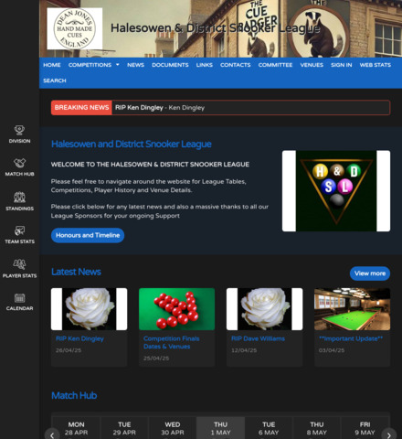 Halesowen & District Snooker League