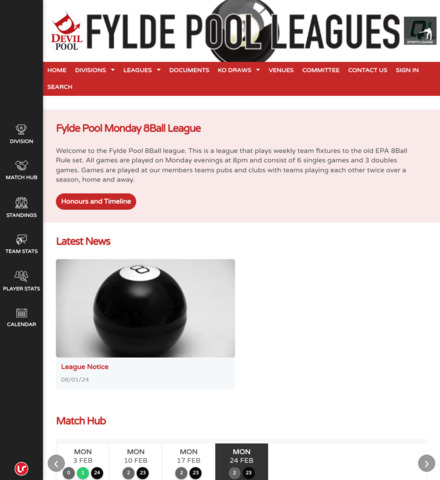 Fylde Pool Monday 8Ball League - imagem