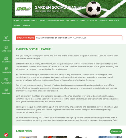 GARDEN SOCIAL LEAGUE