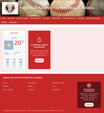 FEDERACION DEPORTIVA PERUANA DE BEISBOL