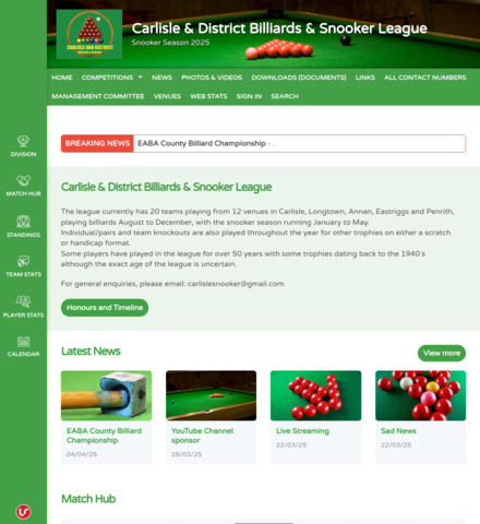 Carlisle & District Billiards & Snooker League