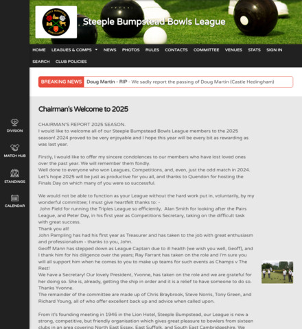 Steeple Bumpstead Bowls League